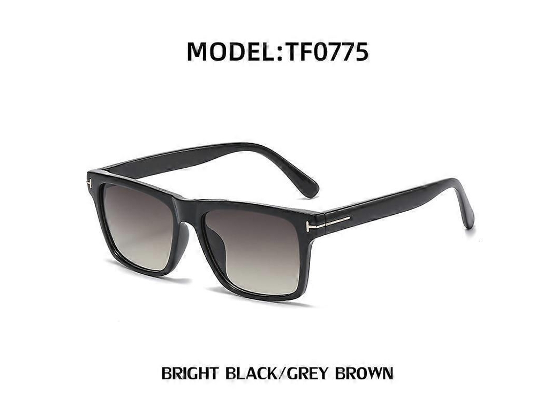 Gafas De Sol Tom Brand Tf Rectangulares 2022 Lujo Diseñador Alta Calidad Uv400 Popular Ins Para Mujer Y Hombre Uv400 Té Negro-gris
