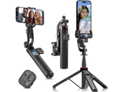 Suporte Estabilizador COSHANO para selfies com seguimento de IA, 360°, portátil, para Android e iPhone