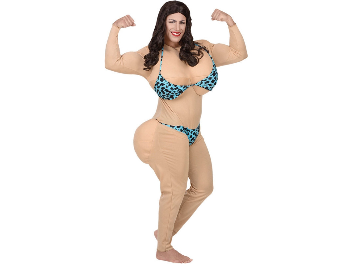 Disfraz de Hombre WIDMANN bikini miss acolchado (Tam.: XL)