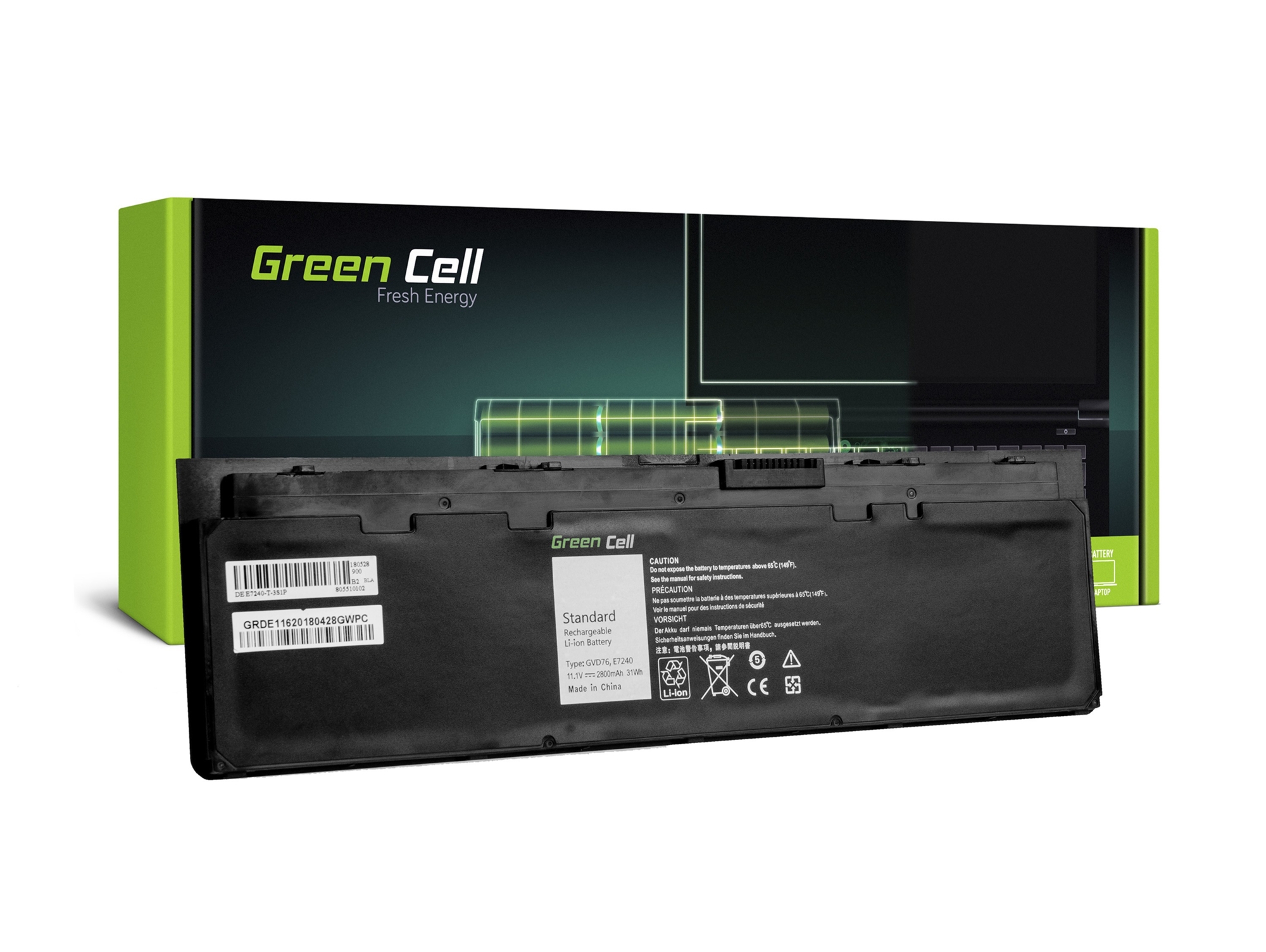 Batería para Portátil Green Cell Dell Latitude P40G002 E7240 E7250 E7450 P22S P22S001 P22S002