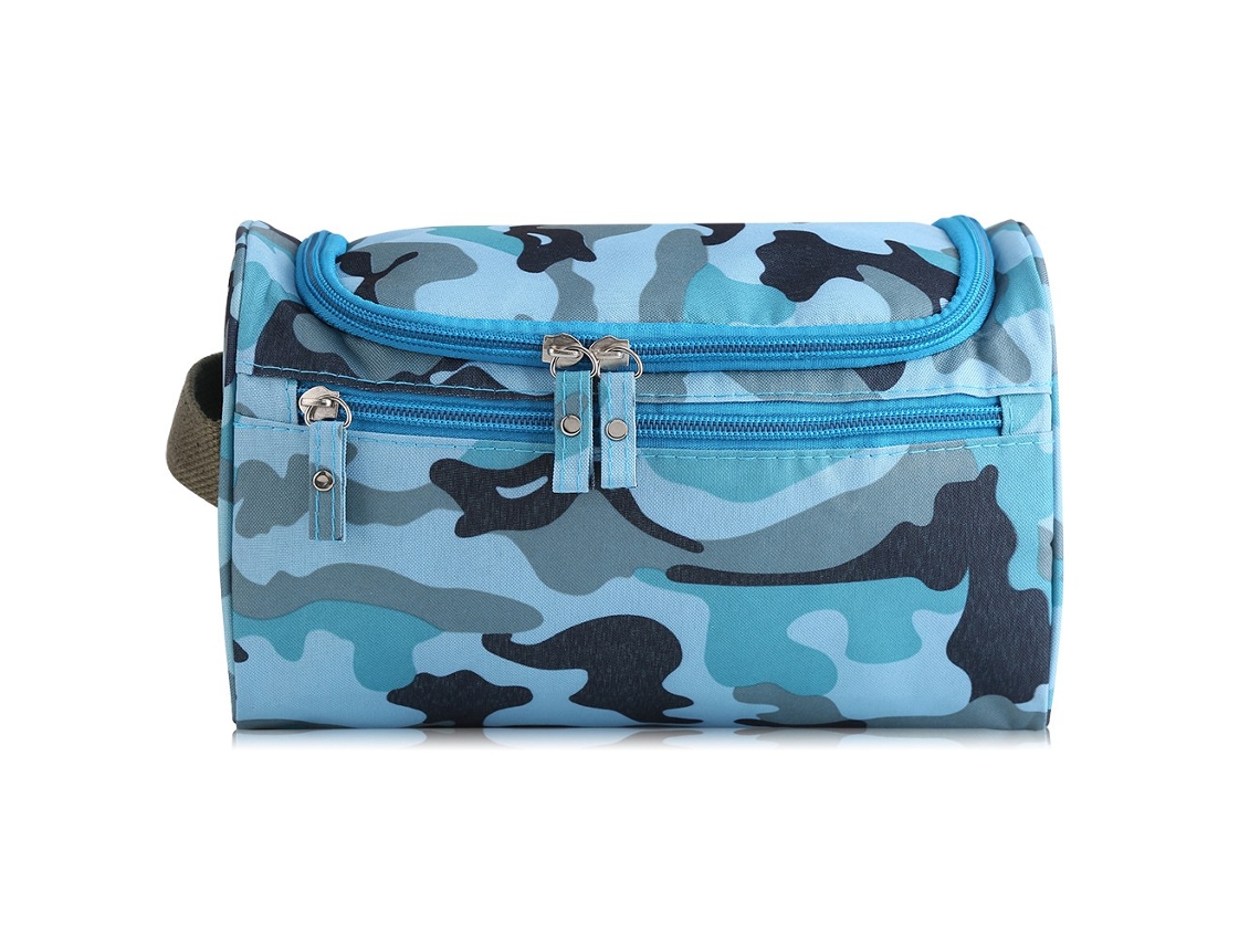 Organizador de maquillaje de viaje, camuflaje azul NEVEANCE