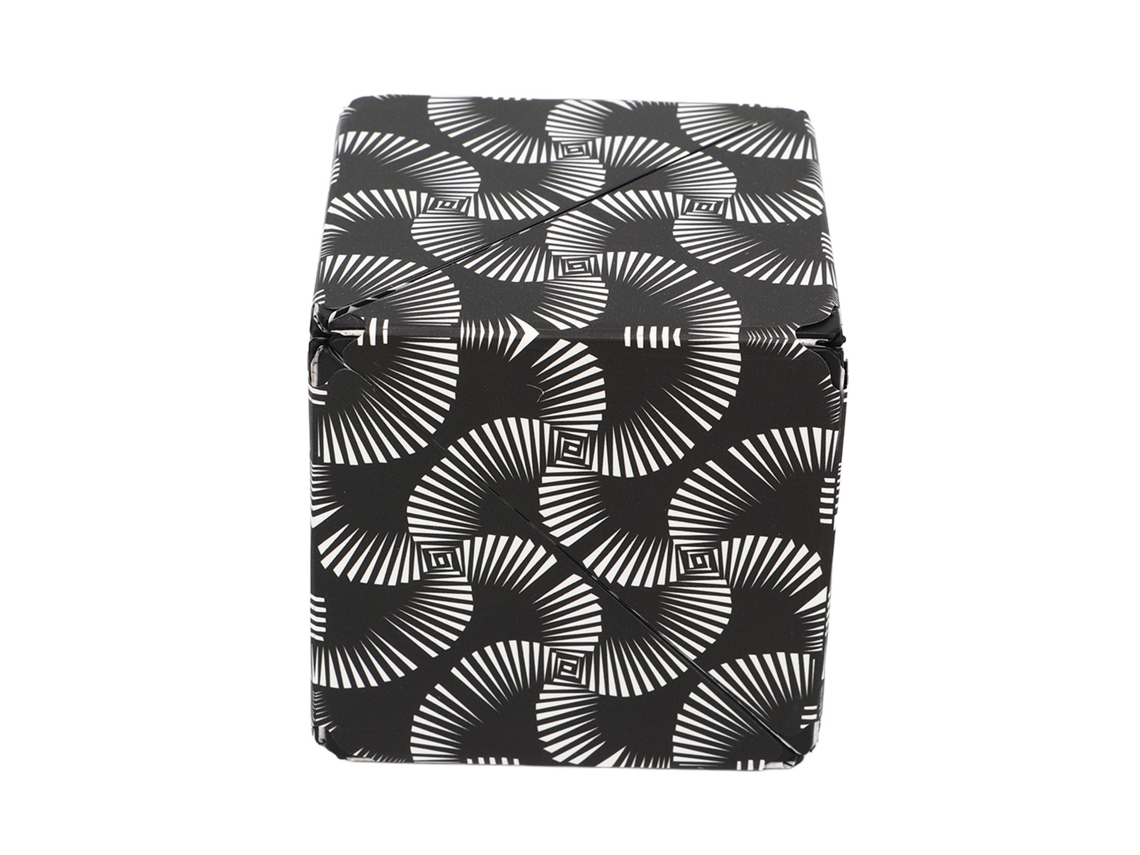 Cubo Geométrico Magnético De Abs, Rompecabezas Para Descompresión Diaria, Blanco Y Negro.
