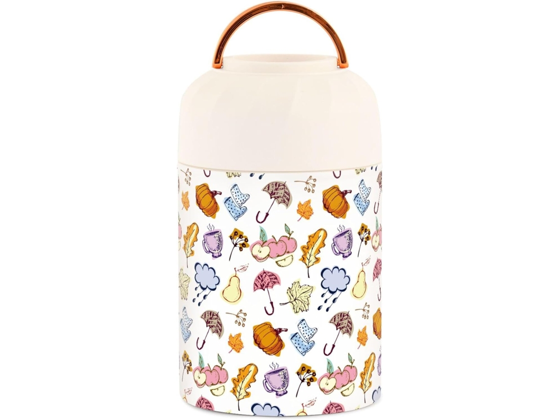 Tarro Térmico De Acero Inoxidable Con Cuchara Diseño Dibujos Animados Para Niños Y Mujeres 500 Ml Grado A...