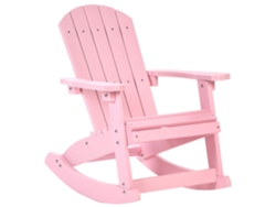 Silla mecedora BELIANI Adirondack de Madera plástica Rosa 52x68x67