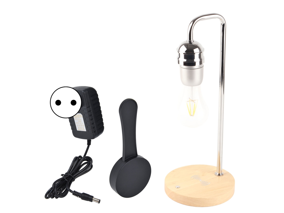 Lámparas LED flotantes con levitación magnética para mesa o escritorio con base de madera 100-240v