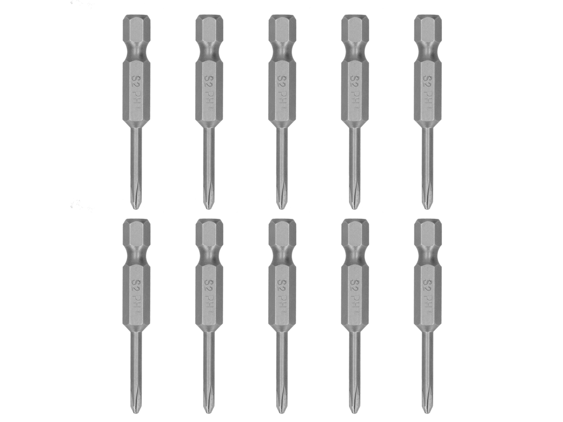 10 Puntas Magnéticas De Destornillador De Cruz De 3 Mm, Acero Templado, Accesorio Para Herramientas Manuales.