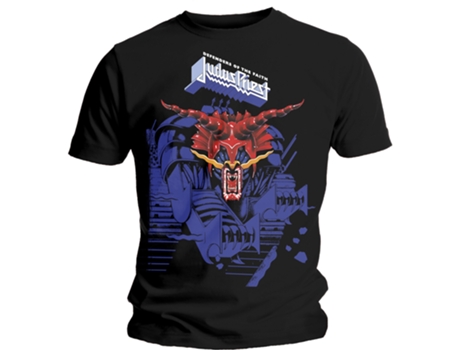 Camiseta ROCK OFF Judas Priest - Defenders Of Blue Negro (Talla: XXL)