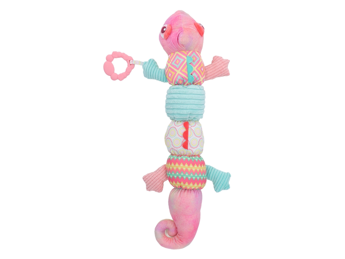 Peluche Musical Sensorial Con Forma De Animal Y Sonido Crujiente, 58 Cm, Rosa.