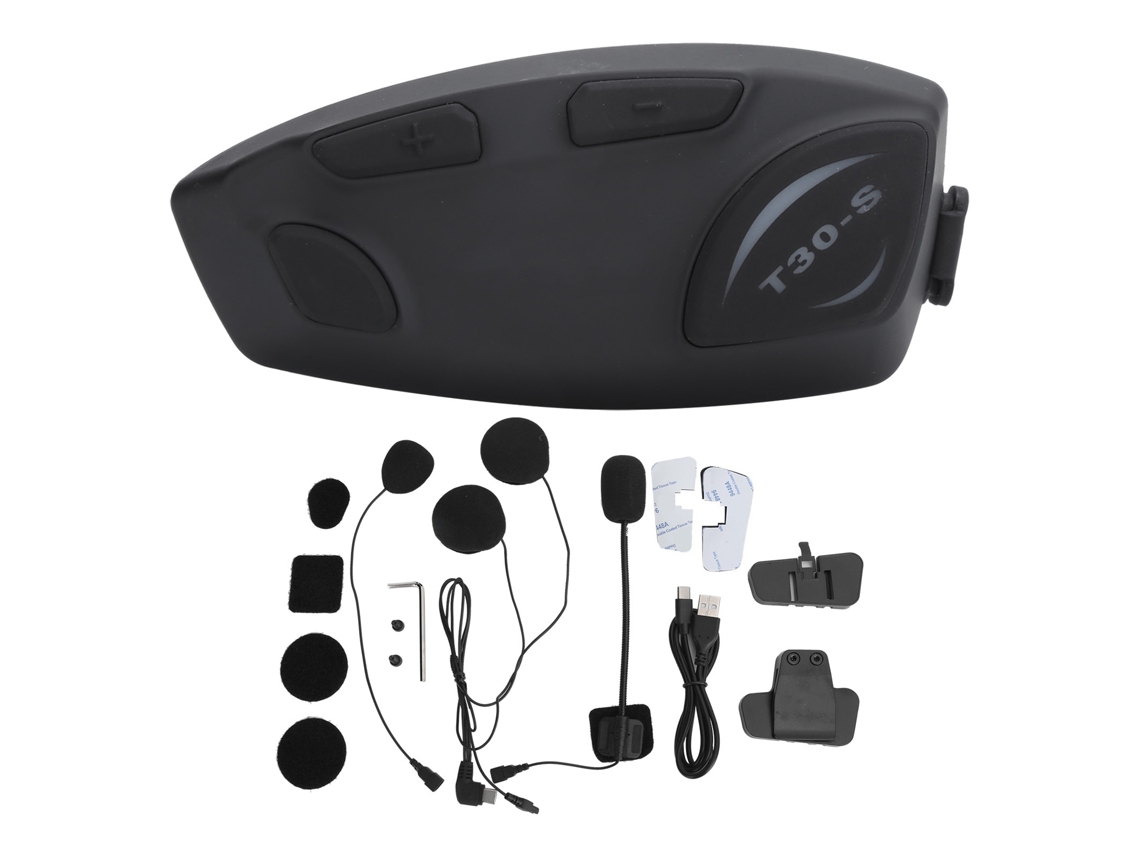 Auriculares Bluetooth para casco de motocicleta (intercomunicador para 12 personas)