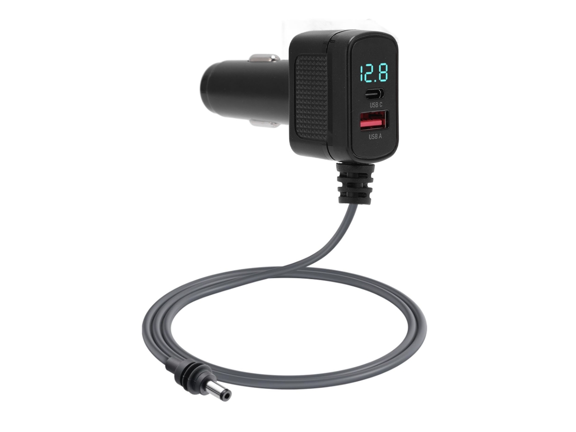 Cable De Alimentación De Cargador De Coche Con Pantalla Digital, Carga Rápida De 36w