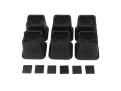6 Juegos De Elevadores De Muebles De Plástico Negro, De 3 Pulgadas, Para Cama, Sofá, Mesa, Lavadora.