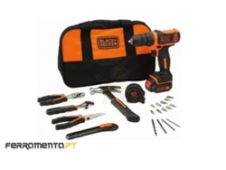 Taladro BLACK+DECKER 10.8V + 6 herramientas BDCDD12HTSA-QW