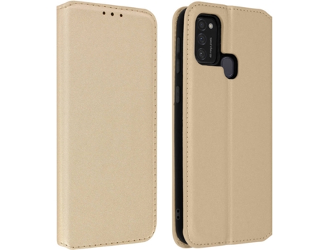 Funda Samsung Galaxy M21/M31/M30S AVIZAR Libro Billetera Dorado