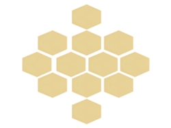 Baok - 12 pegatinas de pared modernas con efecto espejo hexagonal geométrico 3D para decoración del hogar (dorado)