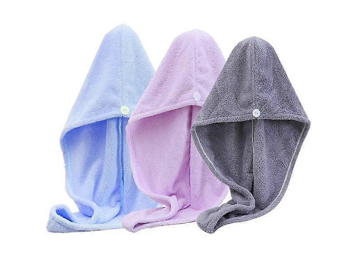 Paquete de 3 toallas de microfibra para el cabello Rosewell, absorbentes y de secado rápido