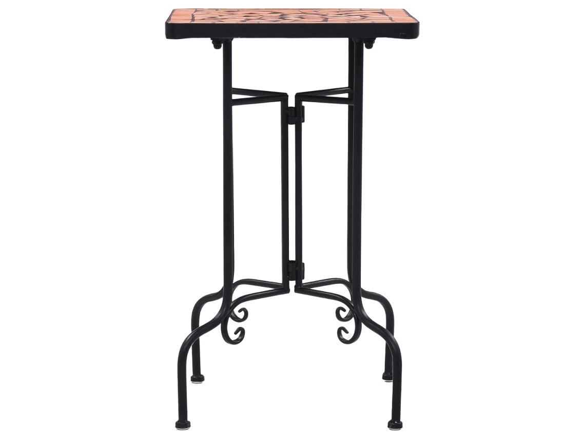 Mesita auxiliar | Mesa de centro | Mesa de salón en mosaico cerámico de terracota