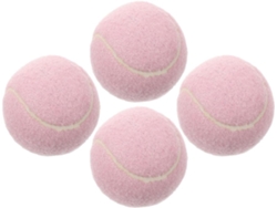 Juego De 4 Pelotas De Entrenamiento De Tenis, Color Rosa, Aptas Para Niños, Niñas Y Adolescentes.