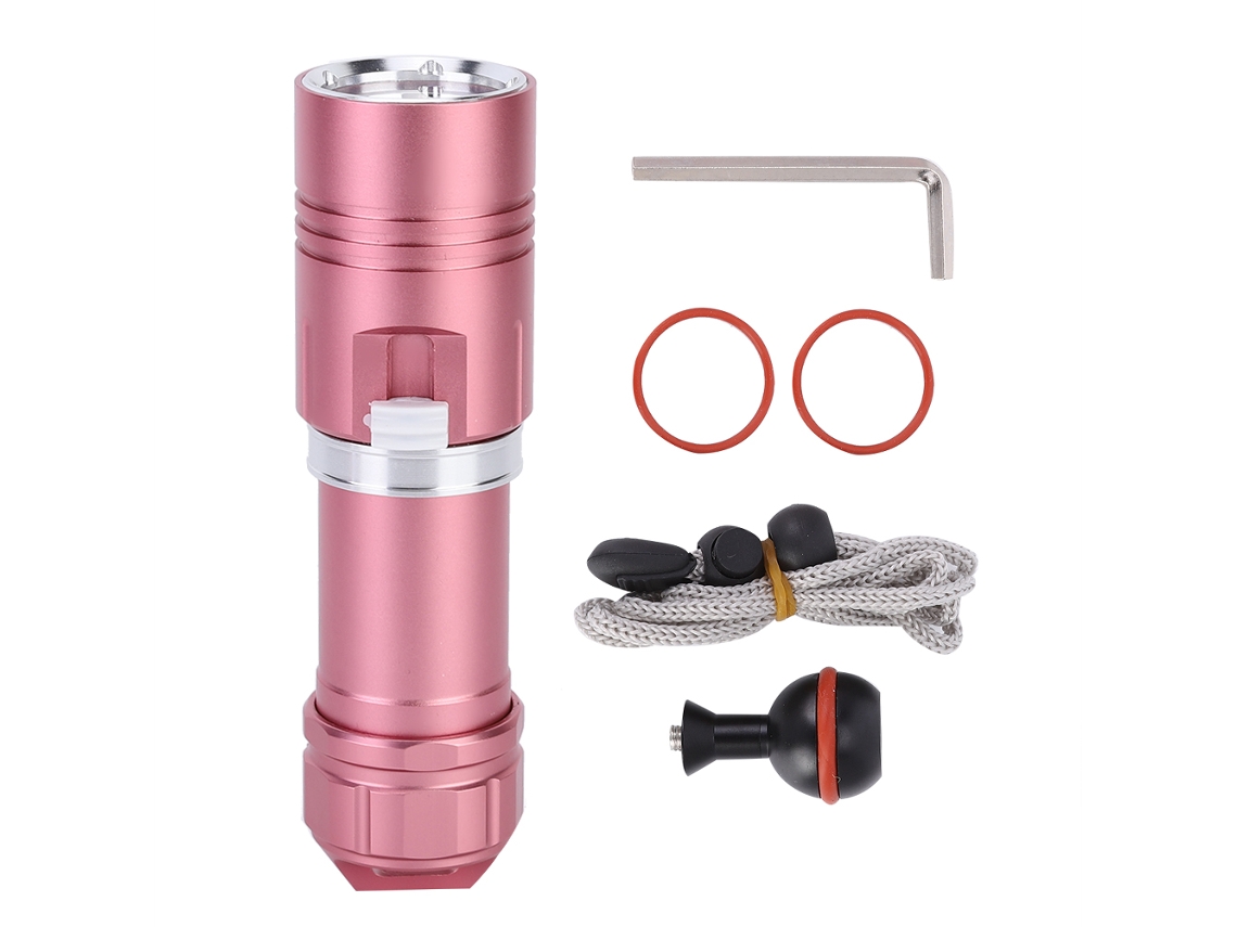 2026-linterna Led L2 Impermeable 100m Buceo Camping Regulable Sin Escalas Rosa