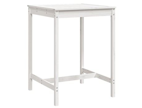 Mesa De Jardín VIDAXL Blanco Madera (82.5x82.5x110 cm)