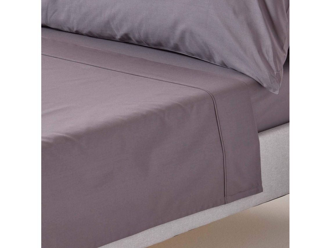 Homescapes Dark Grey Egyptian Cotton Flat Sheet 200 Thread Count Super King Size
