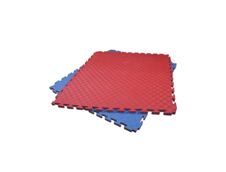 Alfombra de Fitness FITNESS TECH Azul y Rojo (100 x 100 x 2 cm)