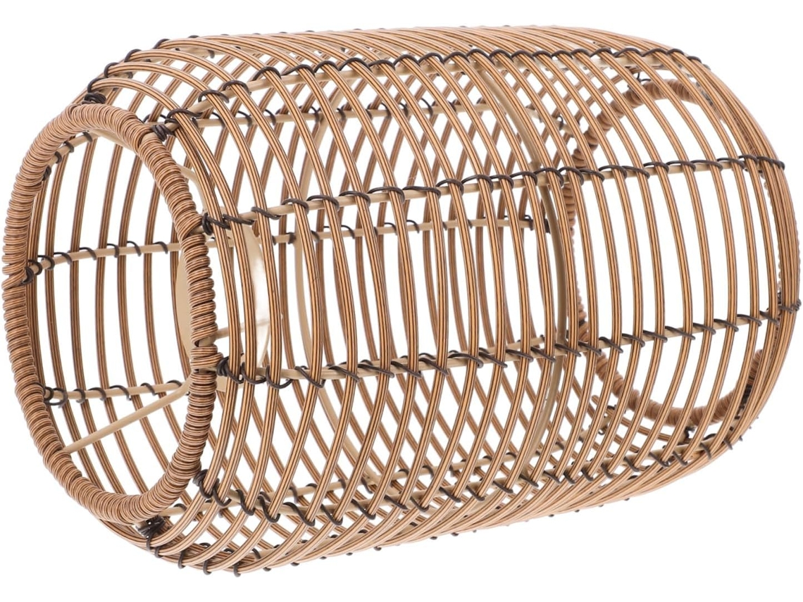 Lámpara Colgante Decorativa De Ratán Sintético De Estilo Retro Para Uso En Interiores, Tejida Con Luz Suave.