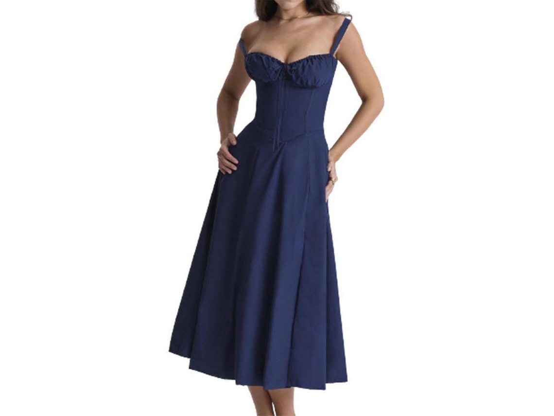 2026-vestido Sundress Sin Mangas Con Estampado Fashion, Cordón Y Encaje Para Mujer