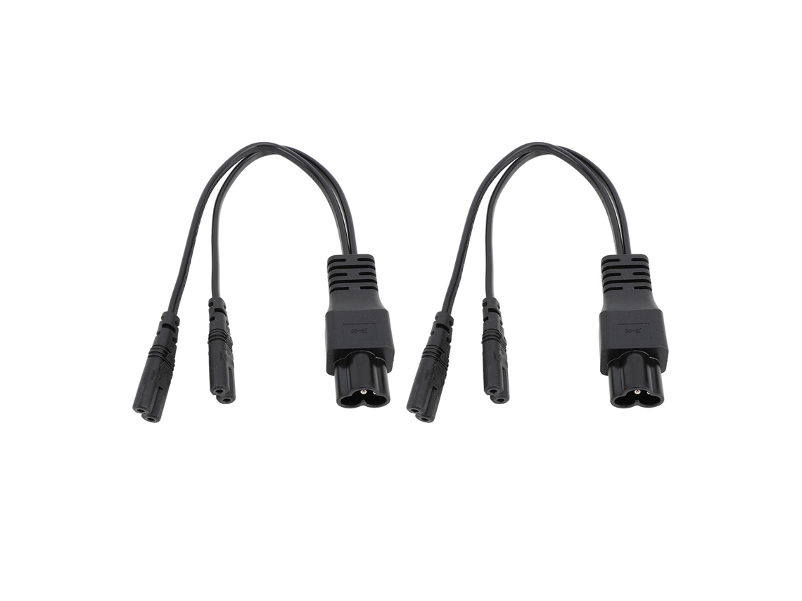 Adaptador de alimentação macho LAXISCREED C6 para conectores fêmea Duas C7 e divisor.
