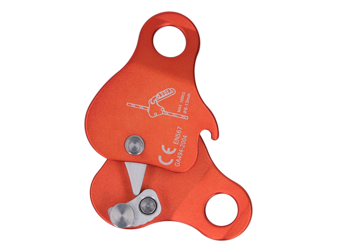 Pinza Autoblocante De Aluminio Para Cuerda De Escalada De 8-13 Mm Para Montañismo Al Aire Libre, Color Naranja.