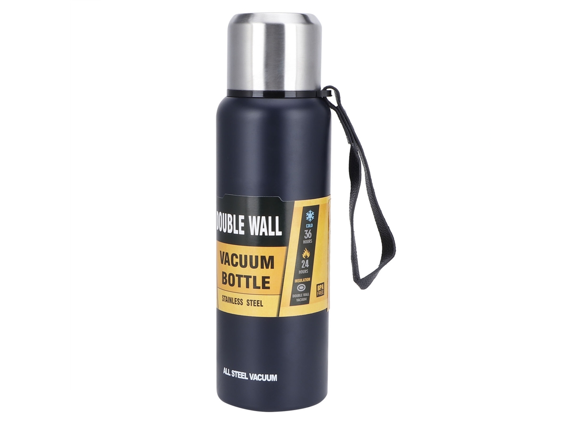 Botella de agua de acero inoxidable 304, 1000 ml, portátil y térmica