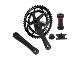 Set De Biela De Bicicleta De Aluminio Negro 130bcd 8-9 Velocidades Cnc Hollow Tooth Para Montaña