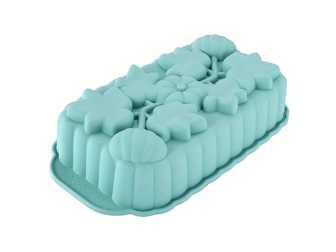 Moldes De Silicona Para Pan Con Bases En Forma De Flor Y Moldes Rectangulares De Silicona Para Pasteles. Son Versátiles, Muy Duraderos Y Prá