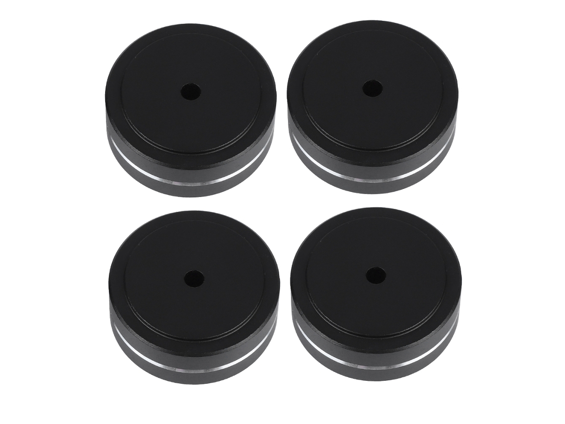 Soporte Para Amplificador De 4 Piezas, 40x15 Mm, Aleación De Aluminio, Amortiguador De Impactos, Negro.