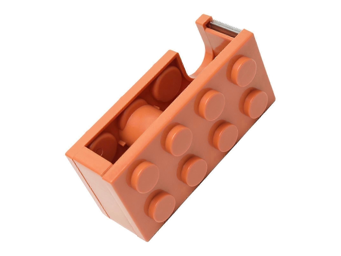 Dispensador de cinta adhesiva con forma de bloque de construcción, soporte de mesa. GOKOCO