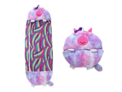 Saco De Dormir Convertible En Almohada, Para Niños, Unicornio Multicolor Violeta. Tacto Peluche. Pequeño / S 135x50cm.