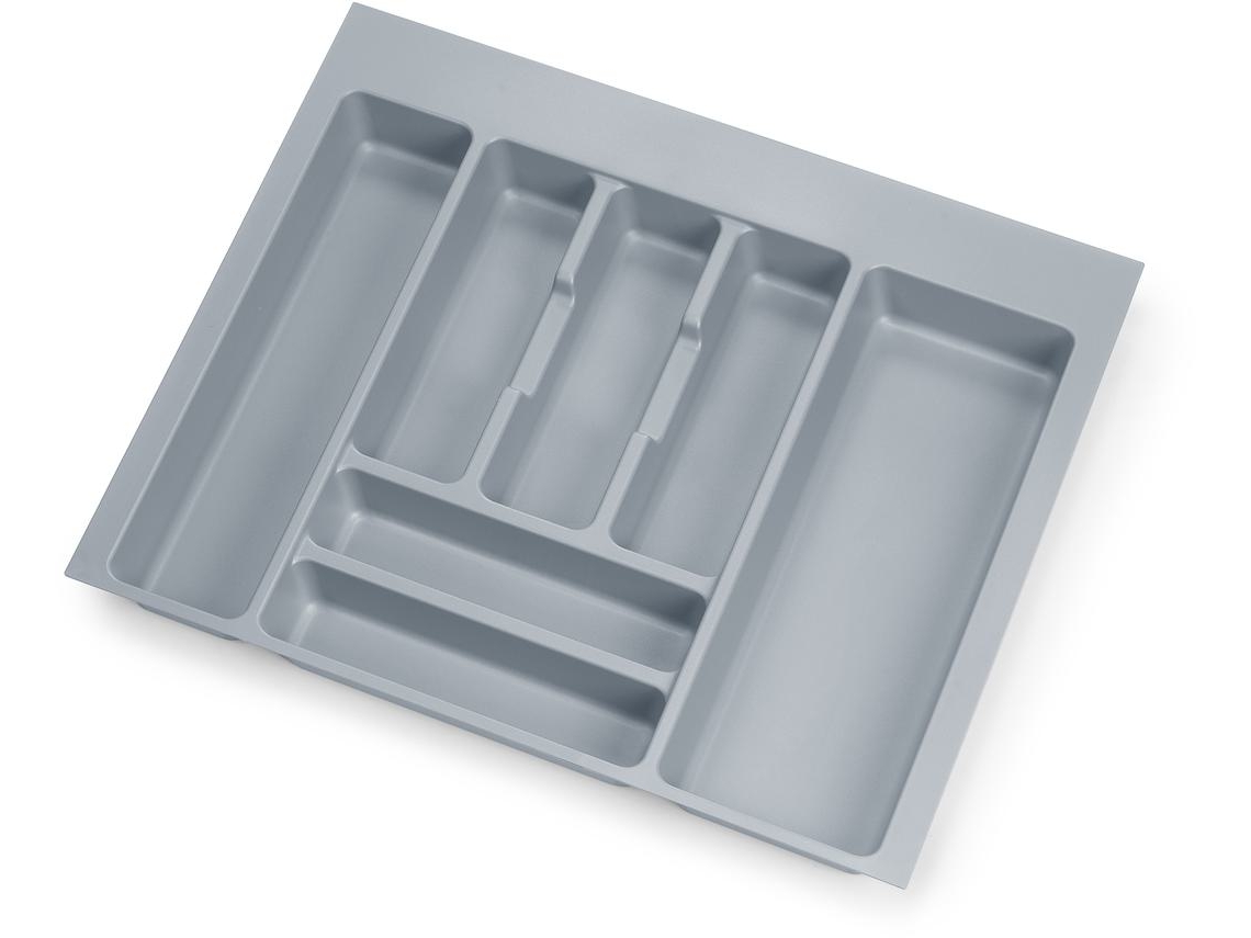 EMUCA Portacubiertos Optima para Cajón Universal - Módulo 600Mm - Plástico - Gris
