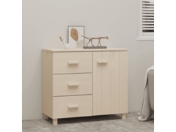 Aparador Hamar Madera De Pino Maciza Marrón Miel 90x40x80 Cm
