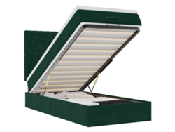 Maison Exclusive - Estructura Cama Otomana Colchones Verde Oscuro 90x190cm