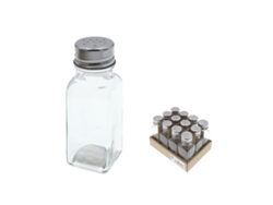 Salero vidrio tapon inoxidable 100 ml