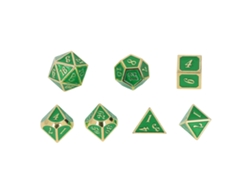 7pcs Dados Metálicos De Liga De Zinco Polyédricos Portáteis Para Jogos De Mesa