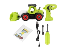 Ats-juguete De Coche De Ingeniería Diy Con Control Remoto 2.4ghz, Vehículo Eléctrico Con Luz Para Niños