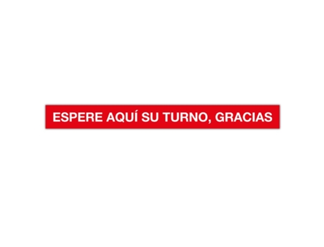 Etiqueta Adhesiva APLI Hold Your Turn Here (Blanca)