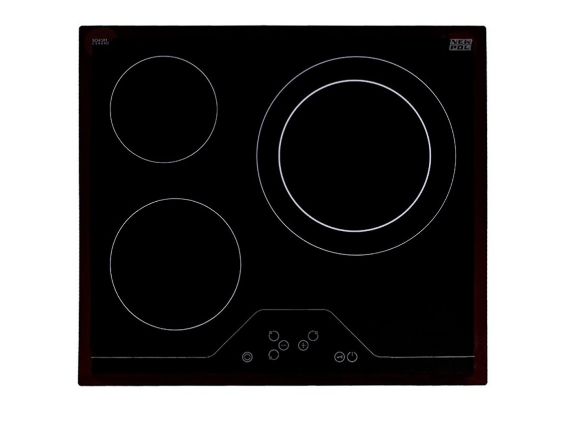 Placa de Vitrocerámica NEW POL NWVT3Z (Eléctrica - 62 cm - Negro)