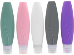 Lot De 5 Petites Bouteilles De Voyage Rechargeables En Silicone 150ml, Portátils Y Étanches