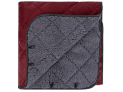 Manta térmica impermeable para camping con forro de sherpa, resistente al viento y al frío, 140 x 200 cm, color rojo Gusshious