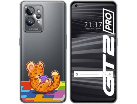 Carcasa para Realme GT 2 Pro 5G TUMUNDOSMARTPHONE Dibujos Transparente Leopardo Multicolor