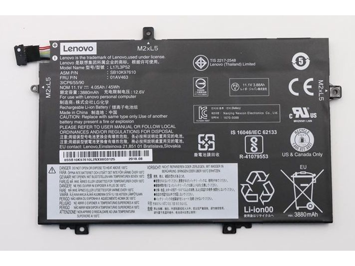 Batería interna de iones de litio de 45 Wh de Lenovo