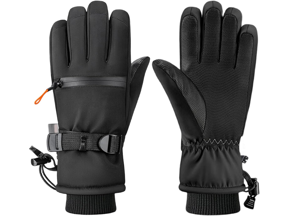 Guantes De Invierno Coupé-vent Con Doble Polaridad Y Puntos Elásticos Para Esquí Y Ciclismo