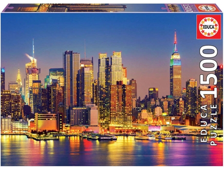 Puzzle EDUCA 1500 Manhattan De Noche (Edad Mínima: 12 Años - 1500 Piezas)