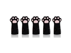 5 Fundas Protectoras De Cuero Negro Para Tijeras.